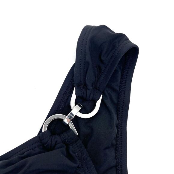 Michael Kors Black One Shoulder One Piece Swim Suit Bathing Suit - Picture 5 of 8